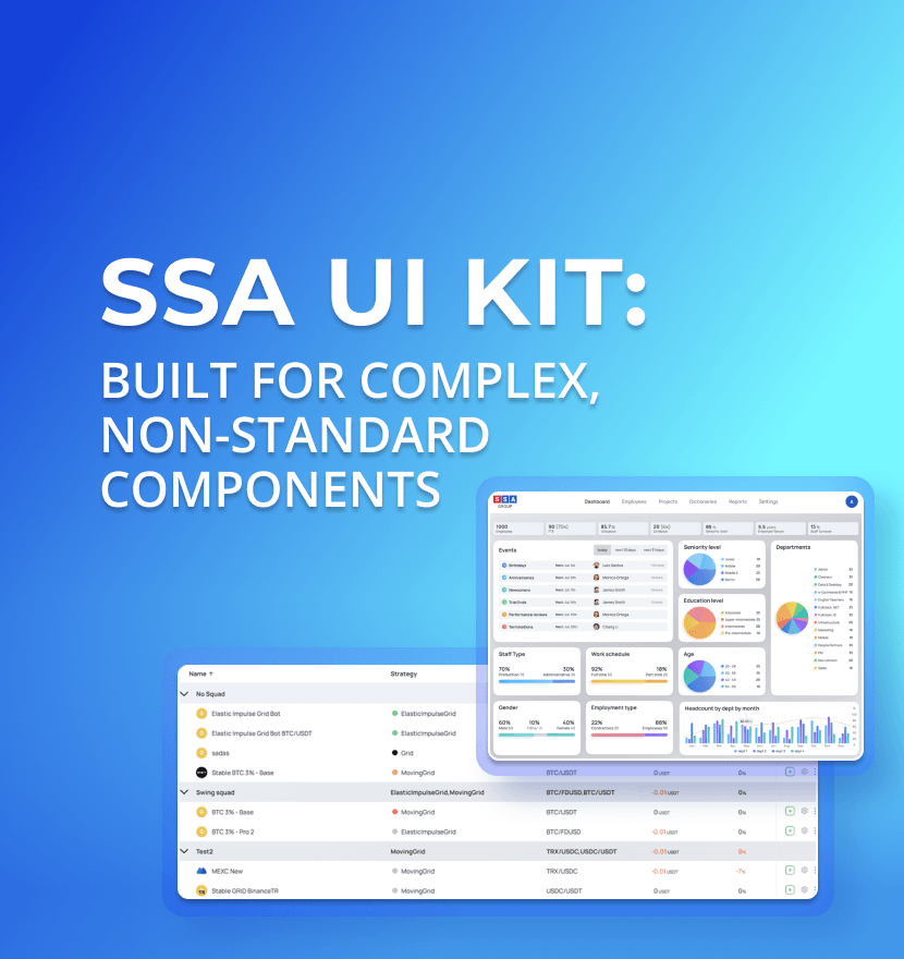 SSA UI kit: built for complex, non-standard components