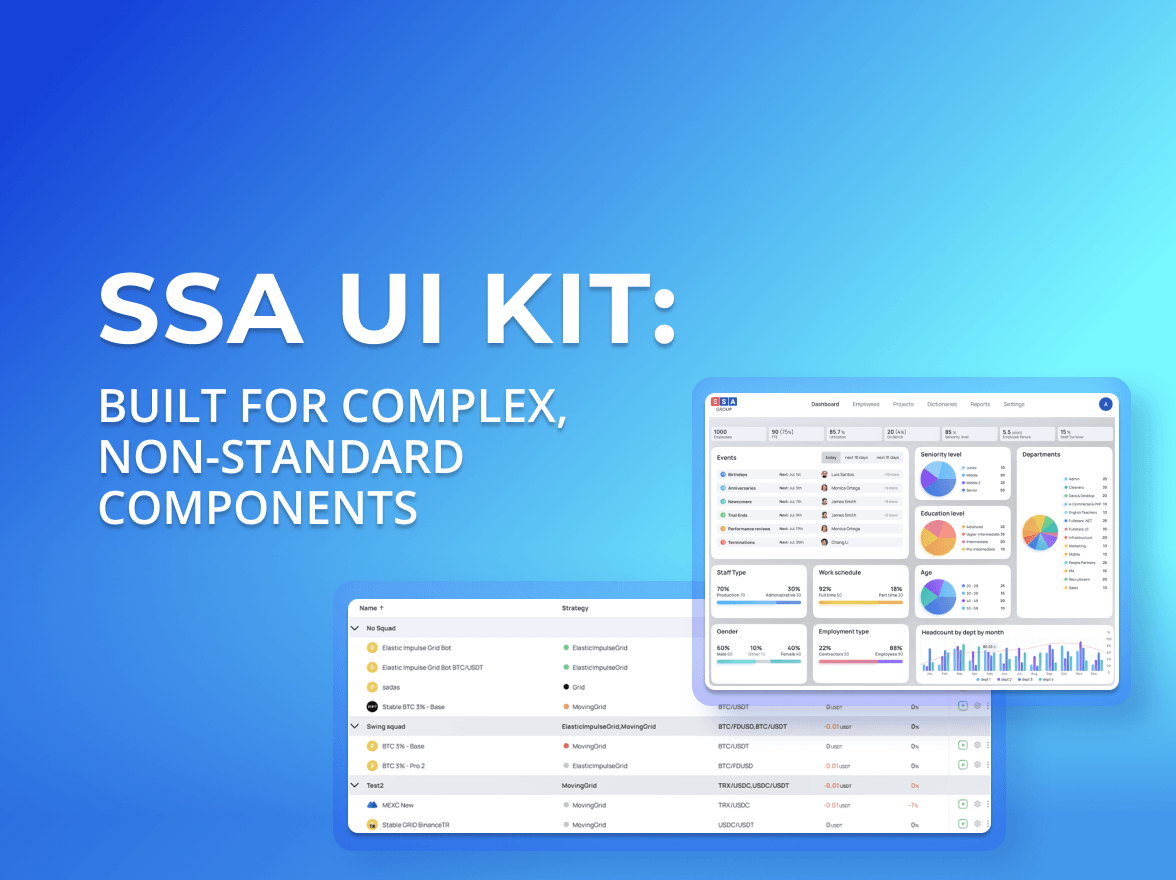 SSA UI kit: built for complex, non-standard components